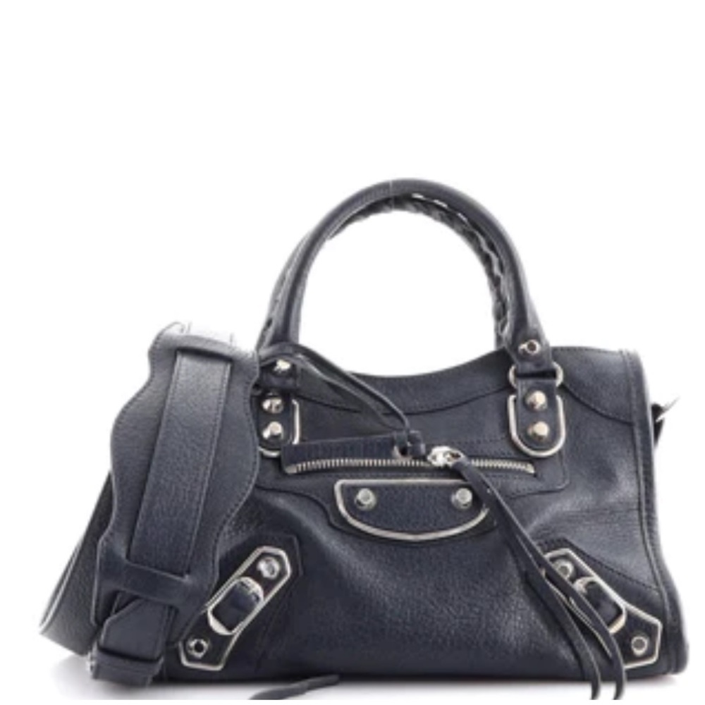 Balenciaga classic city bag black silver, no mirror attached